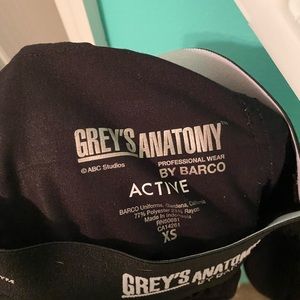 greys anatomy xs scrub pants black